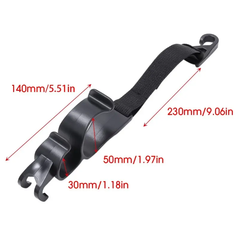 2pcs Car Back Seat Hook Multi-function Rear Seat Headrest Hanging Hook Umbrella Holder Seat Back Storage Hook Auto Interior Tool