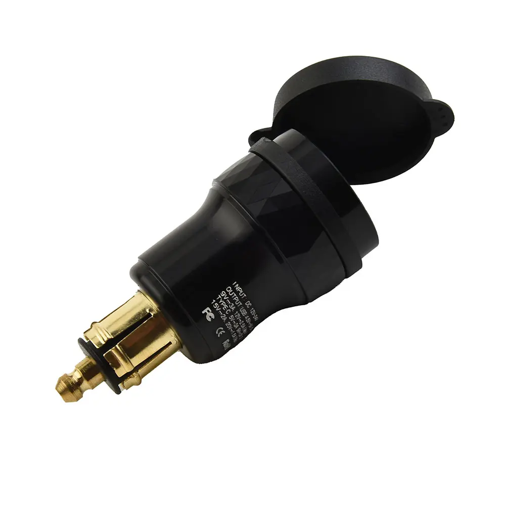 For BMW Motorcycles Dual USB Charger Adapter For DIN Plug Socket Adapter With A Waterproof Cover Fast Charging 12V-24V