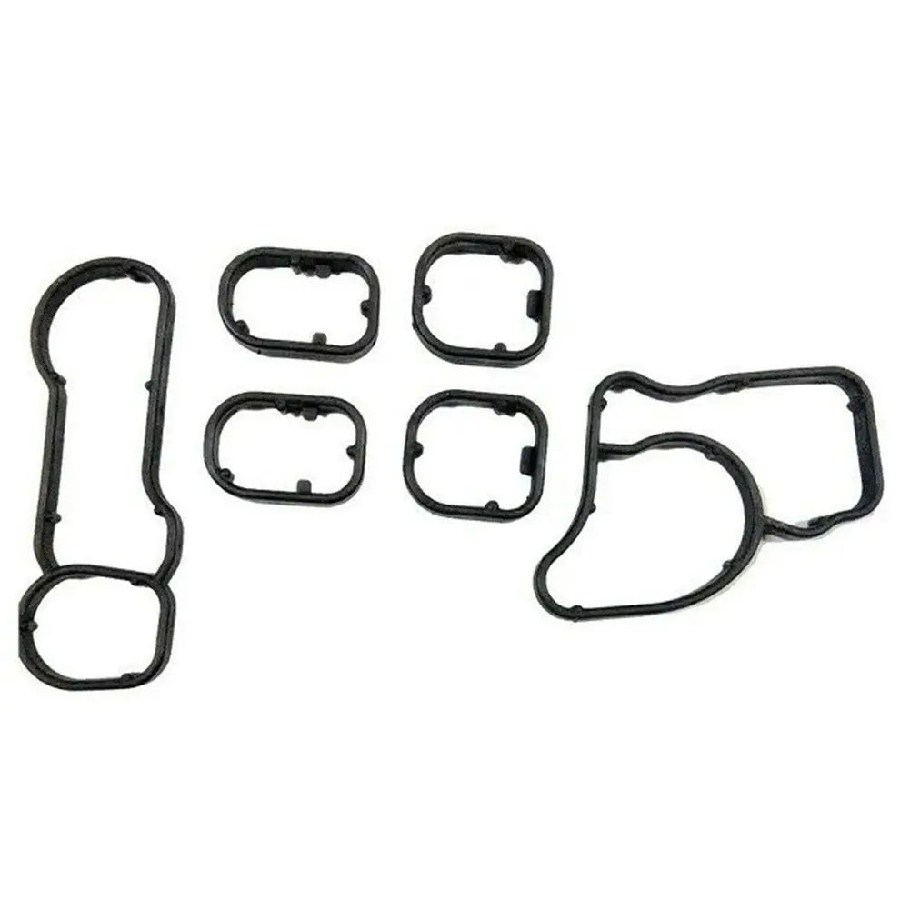 Housing Gasket Black Car Seal Pack 11428580680 8pcs Accessories Engine Oil Filter Oil Cooler Plastic For BMW N47 N57