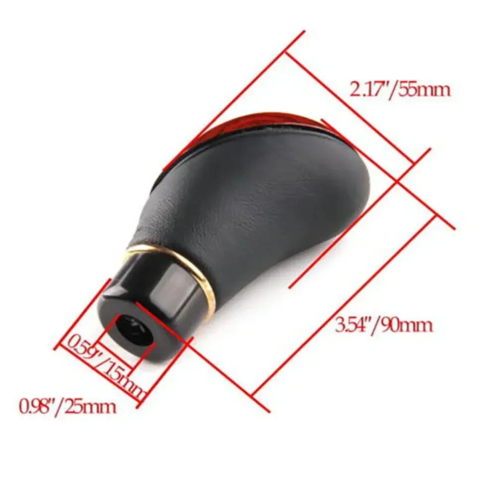 1pcs Car Shift Knobs Wooden PU Leather Cars Truck 5 Speed Lever Manual Gear Stick Knobs Shift Manual Transmission Accessories