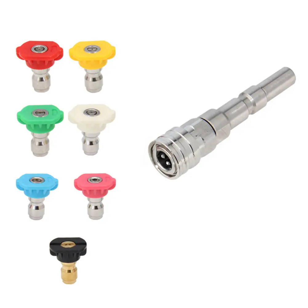 High Pressure Washer Adapter 1/4IN Stainless Steel Quick Connect For Nilfisk KEW Quick Adapter Car Washing Nozzle Foam Pot