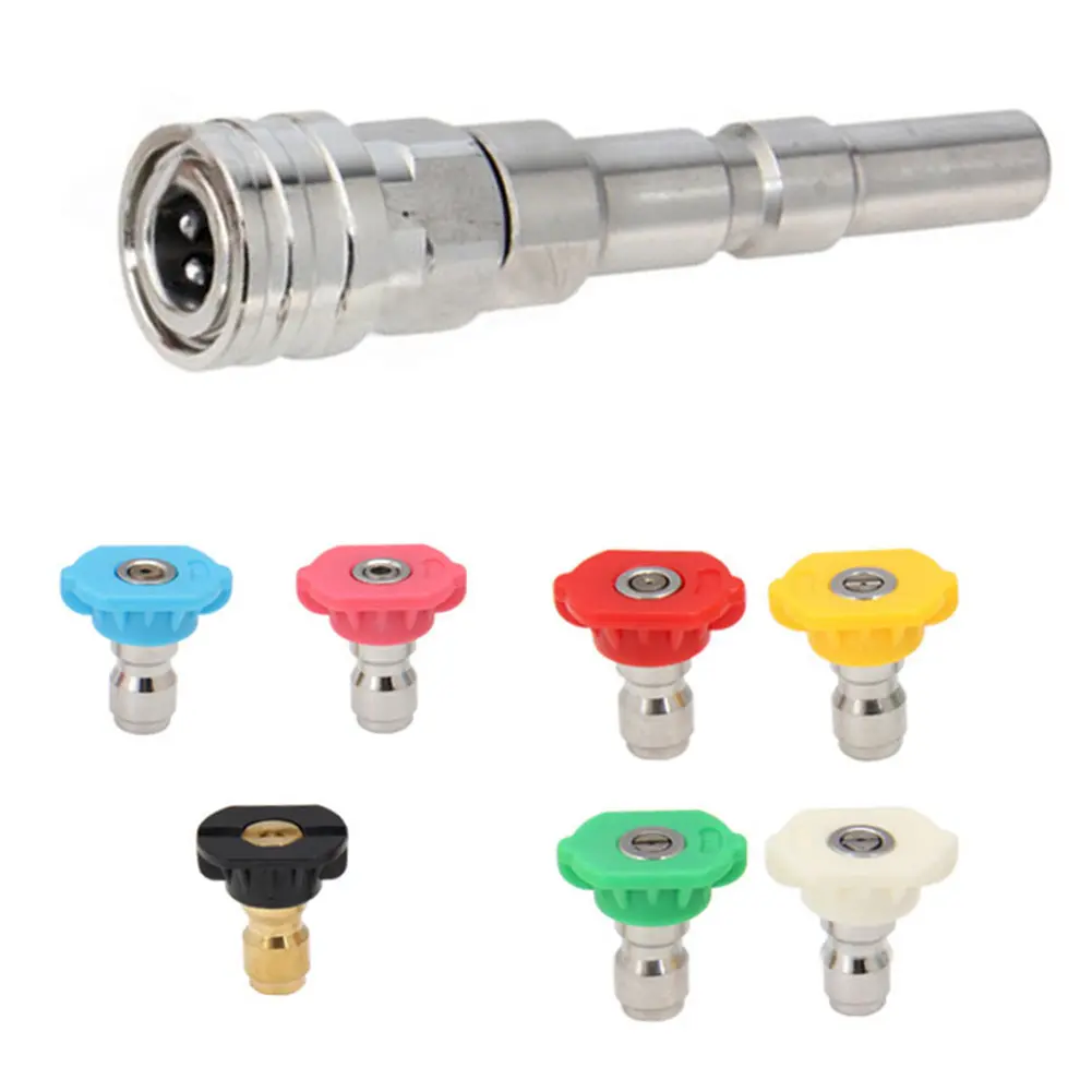 High Pressure Washer Adapter 1/4IN Stainless Steel Quick Connect For Nilfisk KEW Quick Adapter Car Washing Nozzle Foam Pot