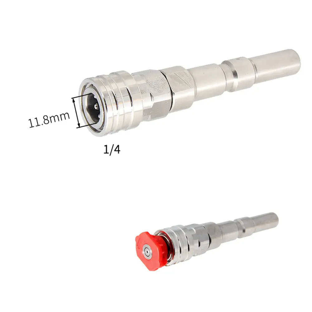 High Pressure Washer Adapter 1/4IN Stainless Steel Quick Connect For Nilfisk KEW Quick Adapter Car Washing Nozzle Foam Pot