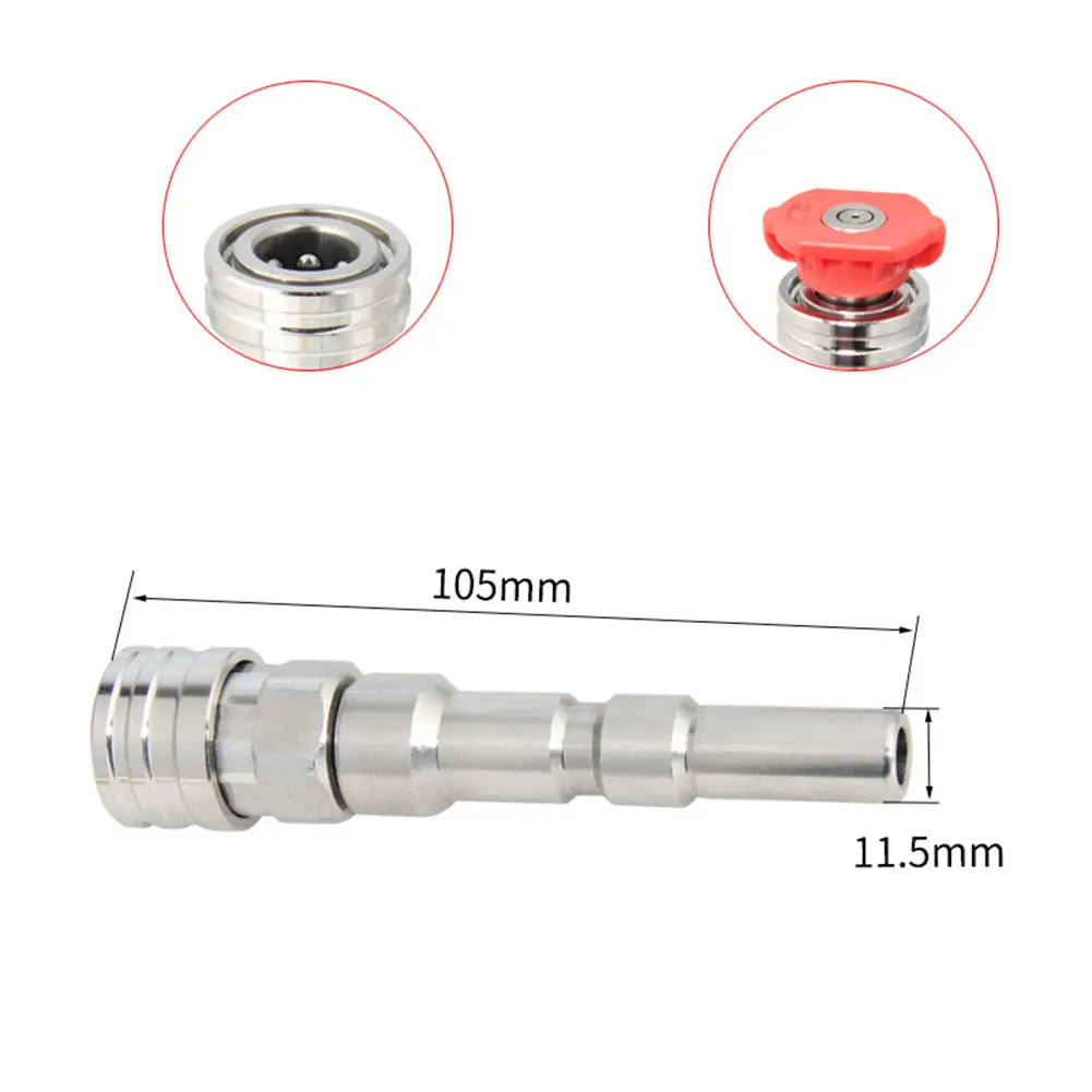 High Pressure Washer Adapter 1/4IN Stainless Steel Quick Connect For Nilfisk KEW Quick Adapter Car Washing Nozzle Foam Pot