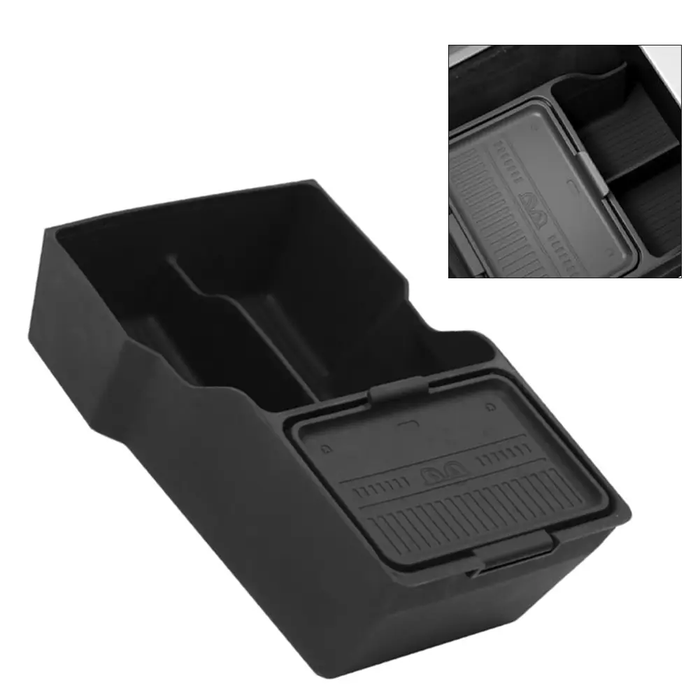 Dual-Layer Center Console Organizer Tray For TESLA For Model Y For Juniper 2025 Car Interior Storage Stowing Tidying