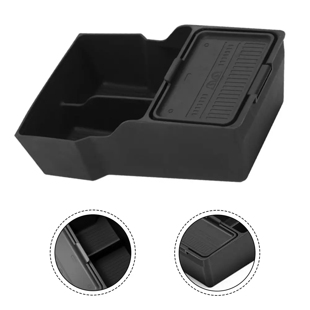 Dual-Layer Center Console Organizer Tray For TESLA For Model Y For Juniper 2025 Car Interior Storage Stowing Tidying