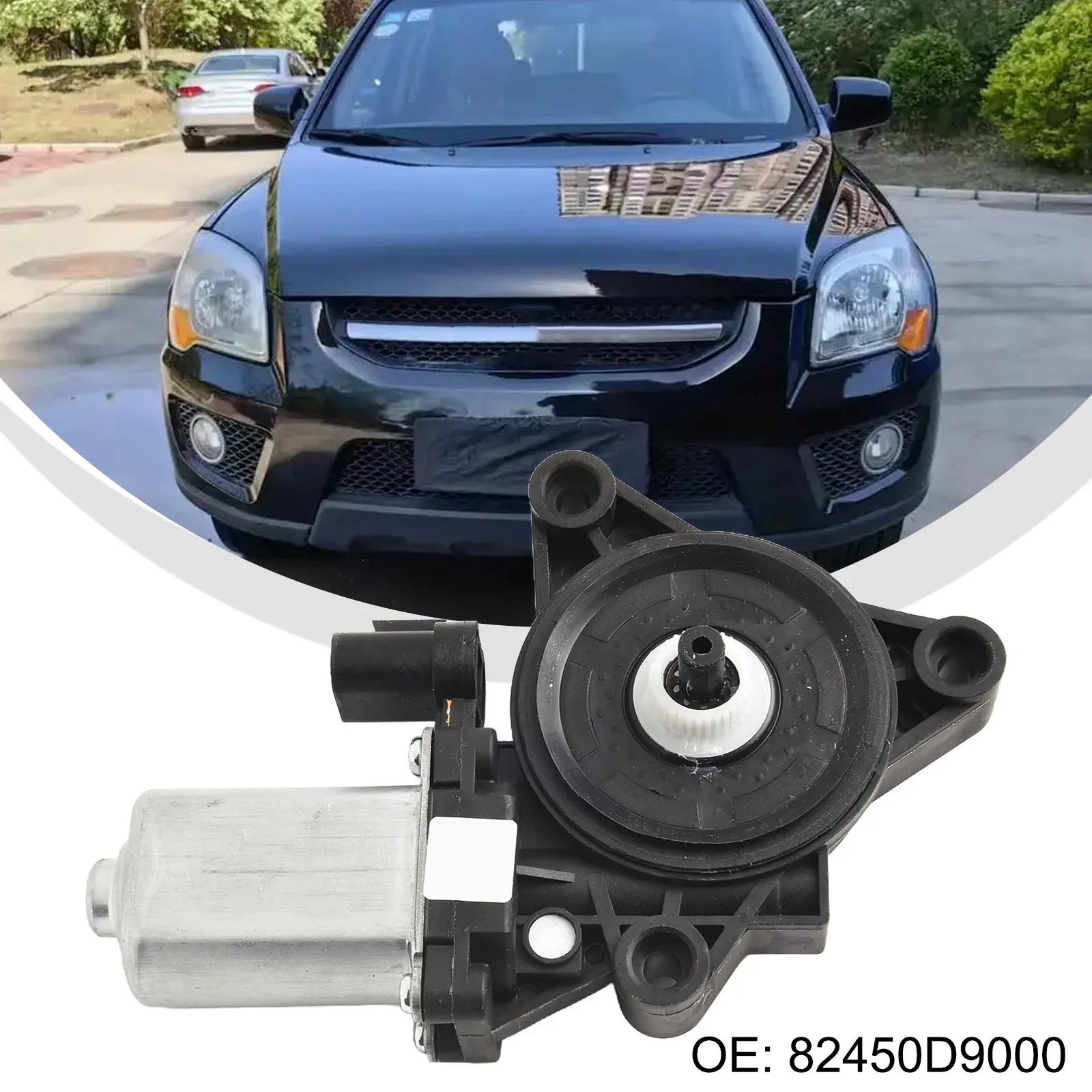 Lifter Motor Black Silver For Window Motor Driver Side Front Left Plug-and-play For Kia For Sportage 2017-2021