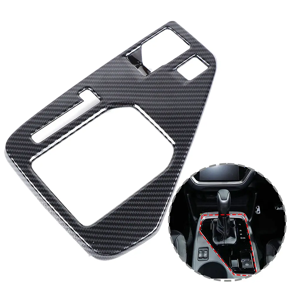 Carbon Fiber ABS Interior Gear Shift Panel Cover with Precise Fit for Crosstrek 2023 2024 RHD Right Hand Drive