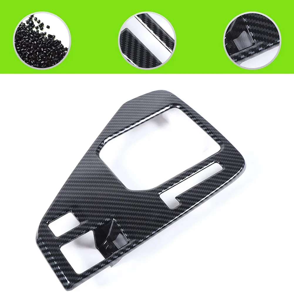 Carbon Fiber ABS Interior Gear Shift Panel Cover with Precise Fit for Crosstrek 2023 2024 RHD Right Hand Drive