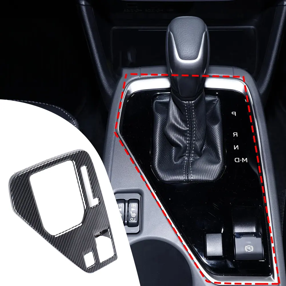 Carbon Fiber ABS Interior Gear Shift Panel Cover with Precise Fit for Crosstrek 2023 2024 RHD Right Hand Drive