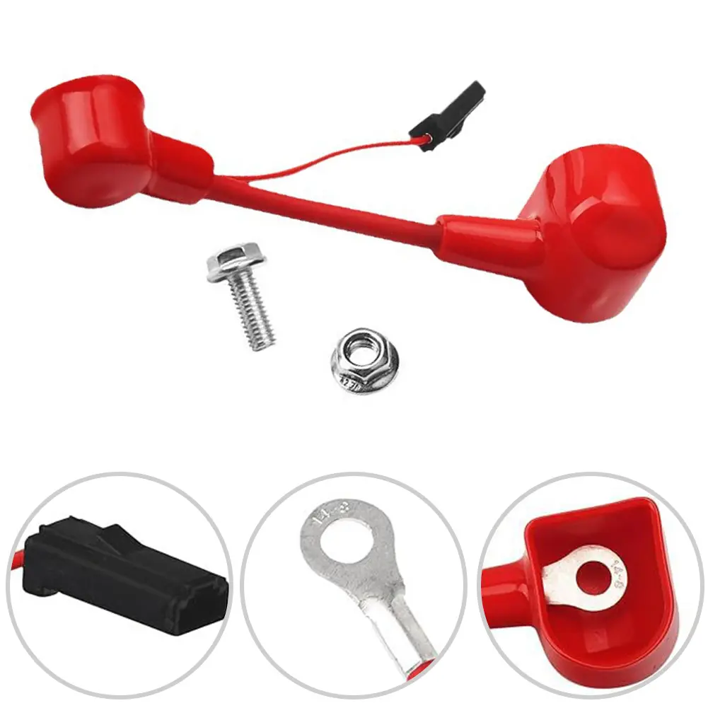 Copper Wire Battery Cable 6 AWG Lawn Mower Positive Terminal Inverter Connector Red Insulated High Current Wire