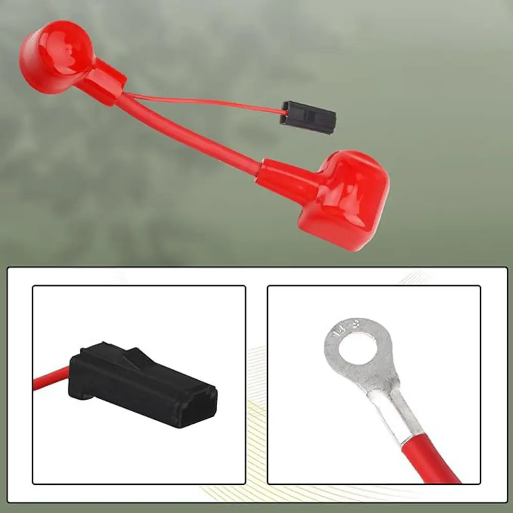 Copper Wire Battery Cable 6 AWG Lawn Mower Positive Terminal Inverter Connector Red Insulated High Current Wire