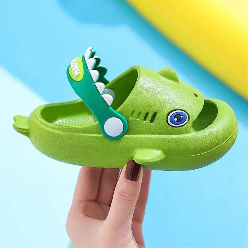 Kids‘ Megalodon Shark Slippers Toe Protection Waterproof Anti-slip Garden Shoes Boys Girls Outdoor Casual Beach Sandals Children