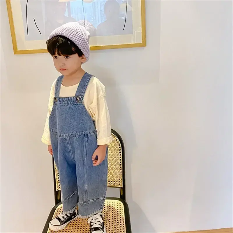 Baby Girls Jumpsuit Boy Solid Casual Denim Overalls Jean Bib Pants Infant Kids Overalls Autumn Girls Outfits Children's Clothing