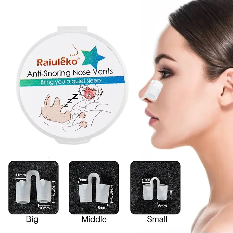 3/9/12PCS/Set Soft Anti-Snoring Nasal Dilator Silicone Easy Breath Nasal Clip Stop Snoring Aid Device Crooked Nose Correction