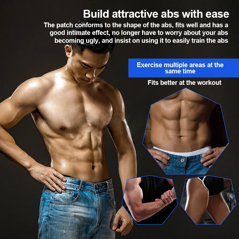 Remote Controller EMS Muscle Stimulator 6 Modes Electric Fitness Abdominal Training Weight Loss Stickers Body Slimming Massager
