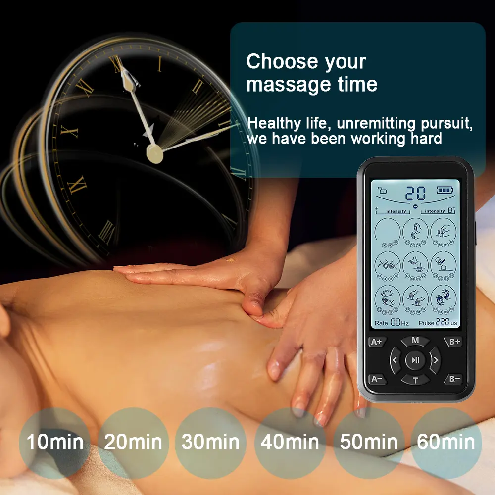 Electronic Pulse Massager 36 Modes Tens Machine Massager Ems Acupuncture Physical Therapy Nerve Muscle Stimulator Pain Relief