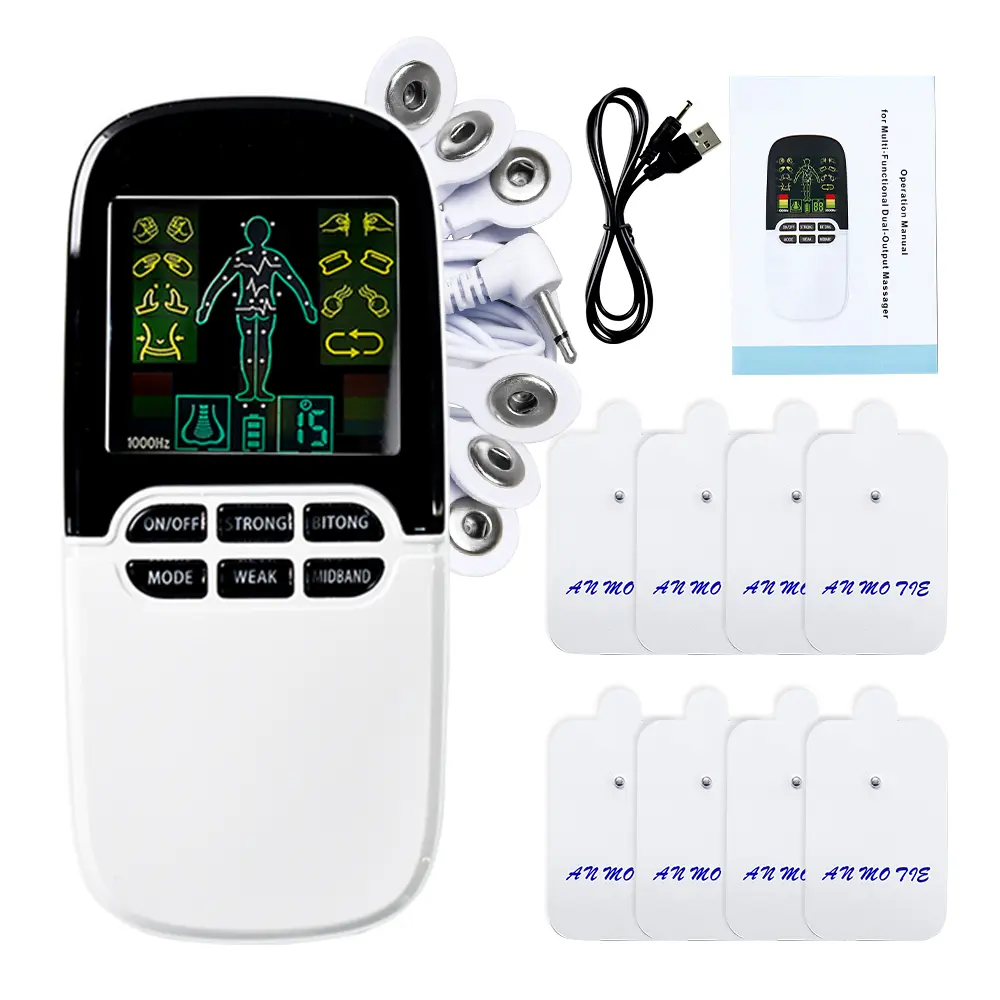 8 Modes EMS Acupuncture Electrical Therapy Electrical Meridian Physiotherapy Device TENS Muscle Stimulatorfor Muscle Relaxation