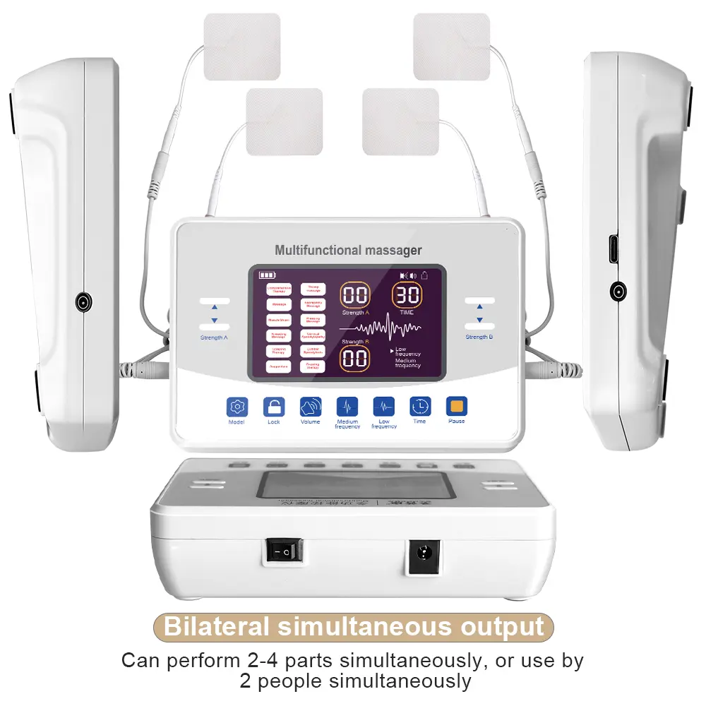 EMS Eletric Professional Muscle Stimulation Physiotherapy Tens Acupuncture Machines Pulse Impulse Body Massager 12 Modes Gifts