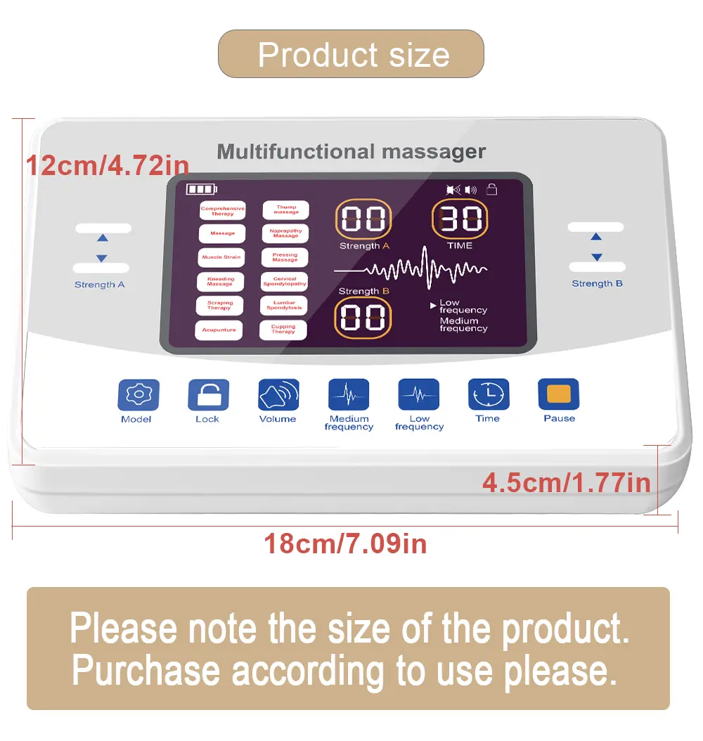 EMS Eletric Professional Muscle Stimulation Physiotherapy Tens Acupuncture Machines Pulse Impulse Body Massager 12 Modes Gifts
