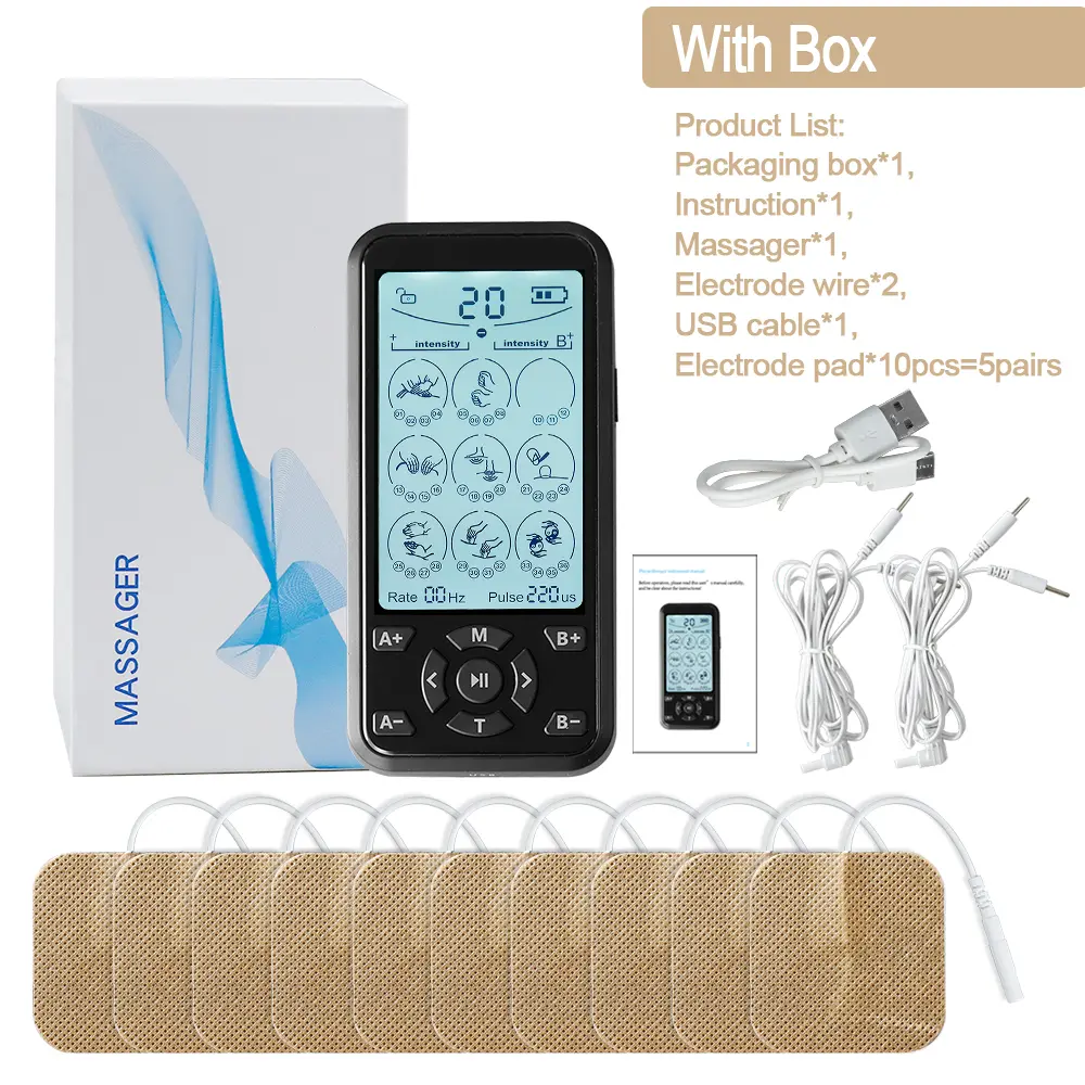 Electronic Pulse Massager 36 Modes Tens Machine Massager Ems Acupuncture Physical Therapy Nerve Muscle Stimulator Pain Relief