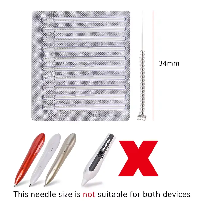 Plasma Pen Steel Acupuncture Needles Replace Tips for Fibroblast Plasma Pen Face Eyelid Lift Tattoo Spot Mole Removal Tool