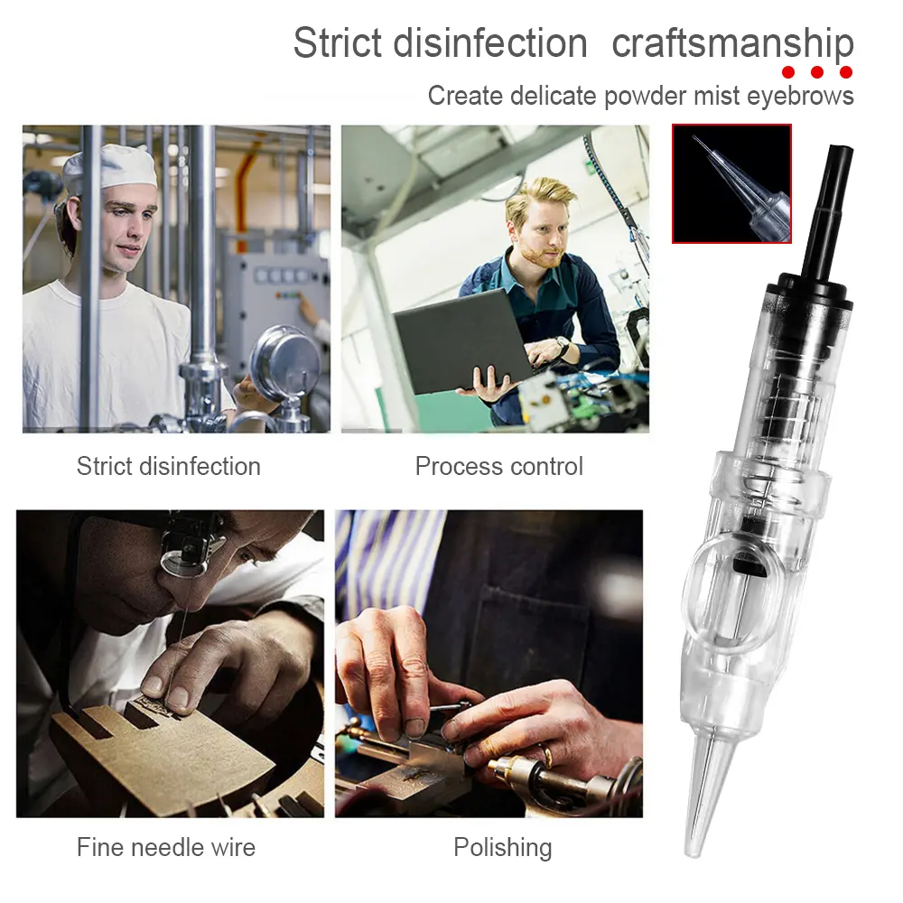 10 Pcs Disposable Sterile Tattoo Needles Cartridge For Tattoos Machines Makeup Body Art Tattoo 0.3mm 1RL 2RL 3RL 5RL 7RL 3F 5F