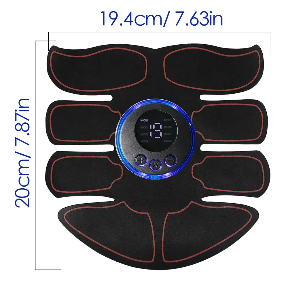 EMS Wireless 8 Modes Muscle Stimulator Fitness Trainer ABS Abdominal Electric Weight Loss Body Slimming Massageador Home Gym Use