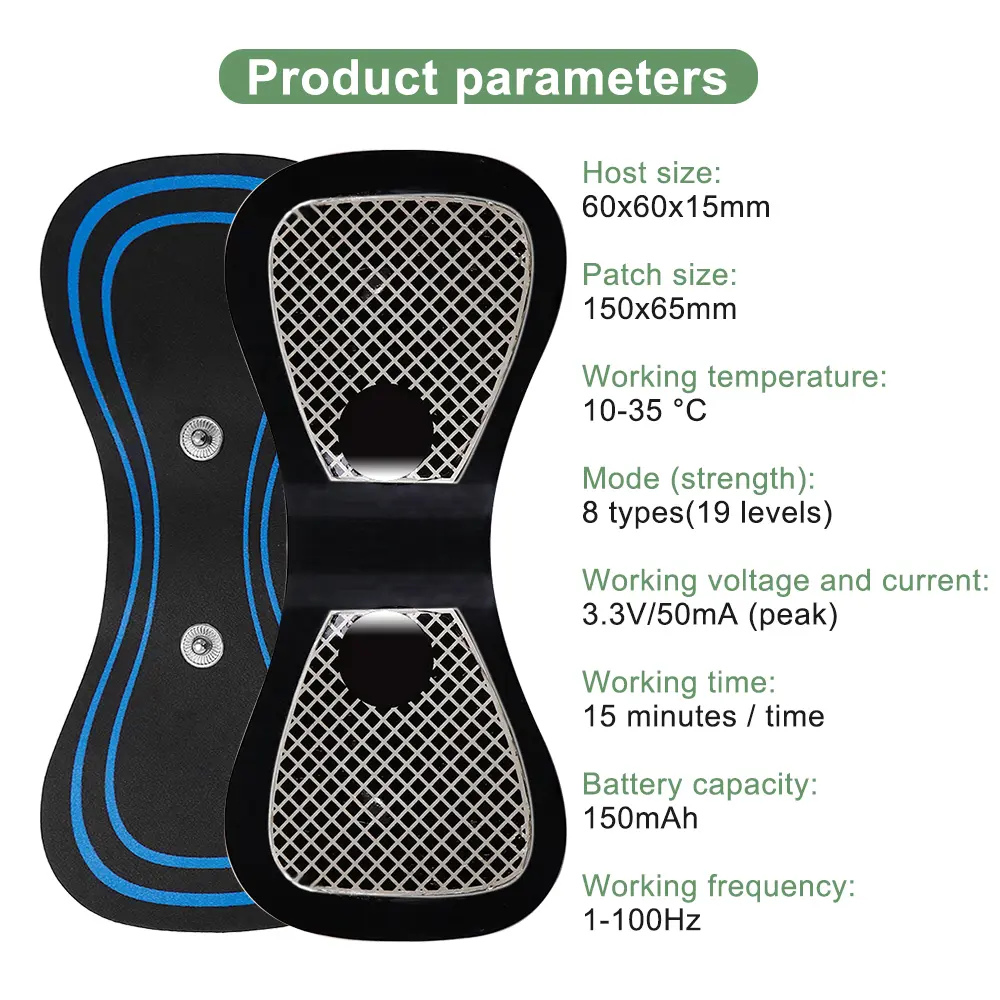 Smart Neck Rechargeable Massager Electric 19 Levels Tens Pulse Neck Massage Cervical Massage Patch for Muscle Pain Relief