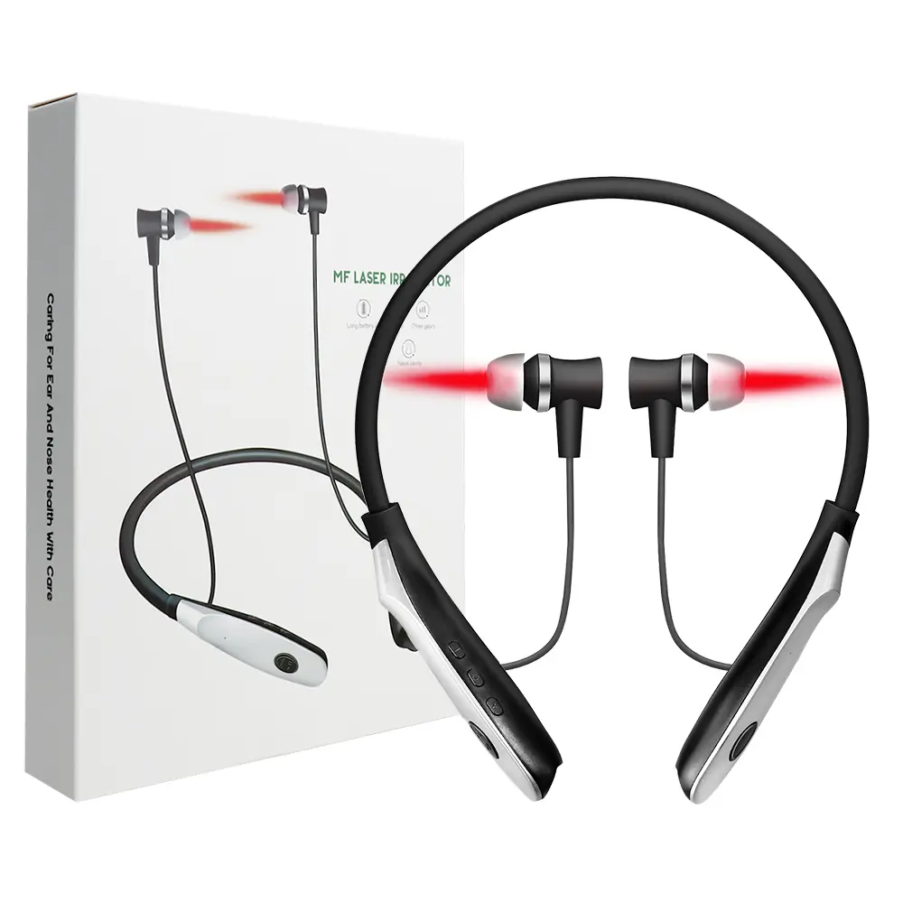 Rechargeable Nasal Ear Canal Laser Irradiator Neck-hanging Earplugs Tinnitus Laser Ear Irradiator 650nm Light Wave Nasal Canal