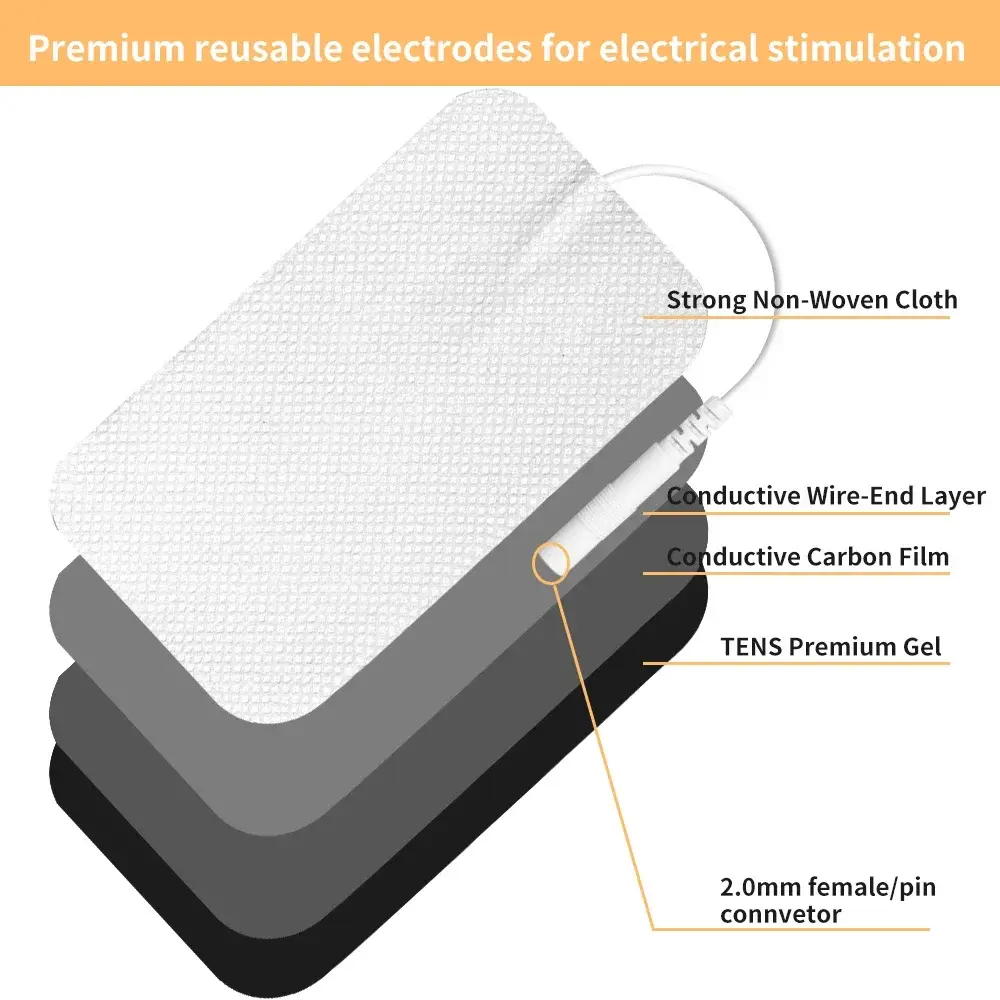 10/20/50PCS Physiotherapy Electrodes Pads Non-woven Fabric Adhesive Gel Replacement Patch for Tens Unit EMS Muscle Stimulator