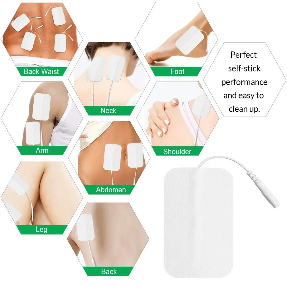 10/20/50PCS Physiotherapy Electrodes Pads Non-woven Fabric Adhesive Gel Replacement Patch for Tens Unit EMS Muscle Stimulator