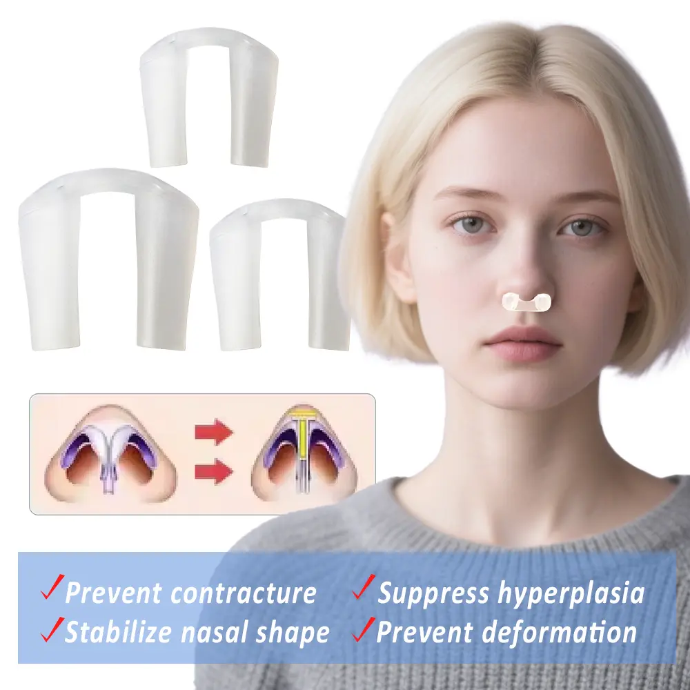 Postoperative Silica Gel Nose Clip Clear Silicone Shaping Nostril Support Shaping Rhinoplasty Painless Nose Lifting and Pulling