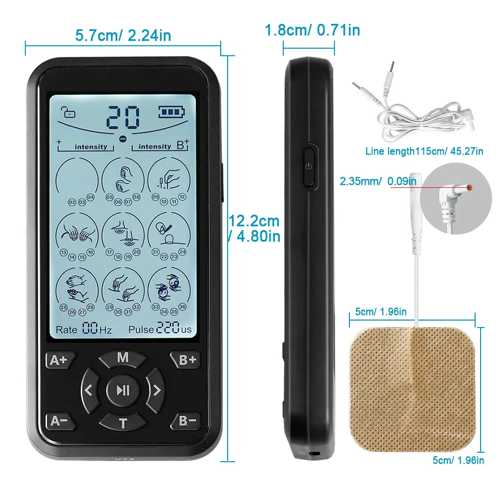 Physiotherapy Tens Muscle Stimulator EMS Pulse Electric Ems Acupuncture Body Massage 36 Modes Low Frequency Slimming Device