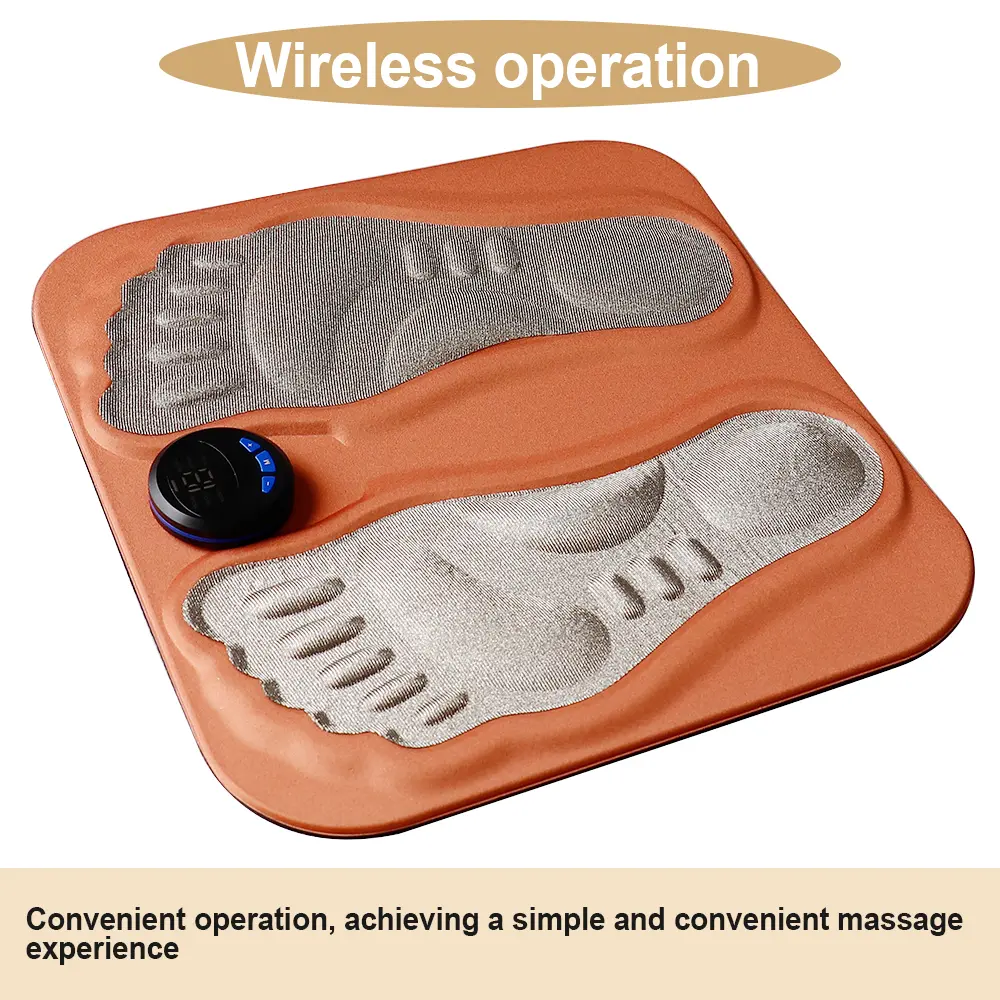 3D EMS Foot Massager Pad TENS Pulse Calf Feet Acupoints Massage Mat 6 Modes Accupressure For Blood Circulation Relieve Fatigue