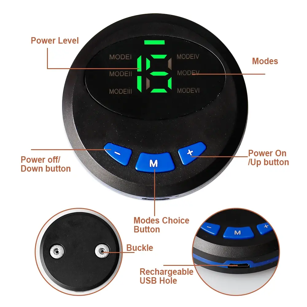 3D EMS Foot Massager Pad TENS Pulse Calf Feet Acupoints Massage Mat 6 Modes Accupressure For Blood Circulation Relieve Fatigue