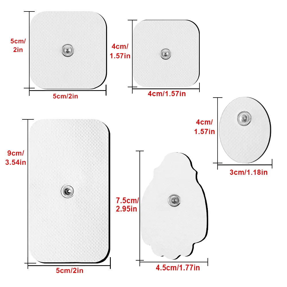 10/20pcs Replacement Electrode Pads Tens EMS Massager Non-woven Fabric Self Adhesive Electrode Patch Reusable Muscle Stimulator