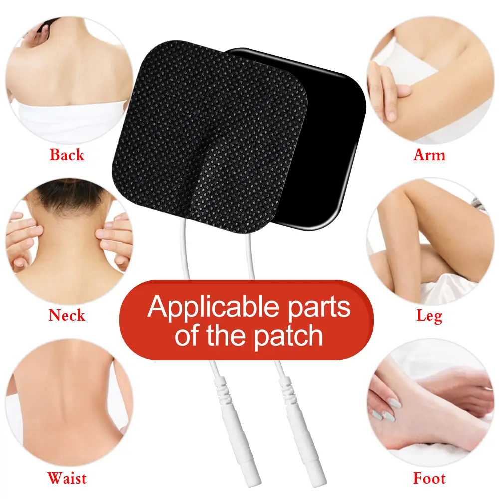 5x5 Electrode Pads Gel Non Woven Fabric Self Adhesive Stickers Electric EMS Muscle Stimulator Patches Massager Gel Conductive