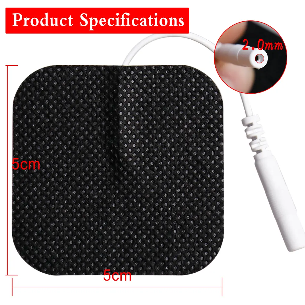 5x5 Electrode Pads Gel Non Woven Fabric Self Adhesive Stickers Electric EMS Muscle Stimulator Patches Massager Gel Conductive