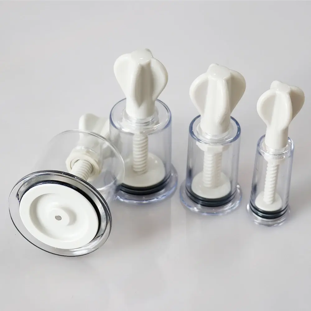 Vacuum Suction Cupping Cup Nipple Suckers Enhancer Massage Vacuum Cans Plastic Enlarger Medical Portable Twist Pump Cupping Tool