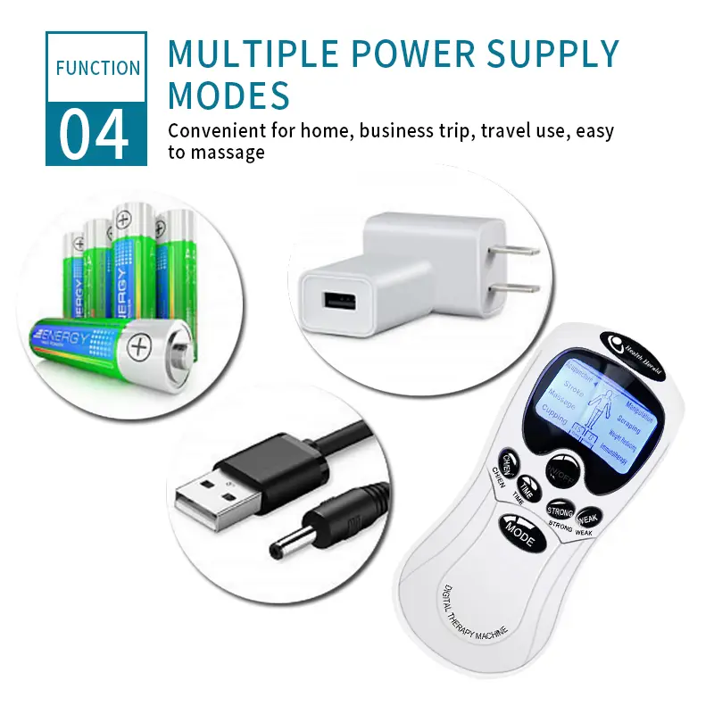 Electrostimulator Dual Output Meridian TENS Massage Machines Eletric 15 Levels EMS Pulse Acupuncture Muscle Stimulator Apparatu