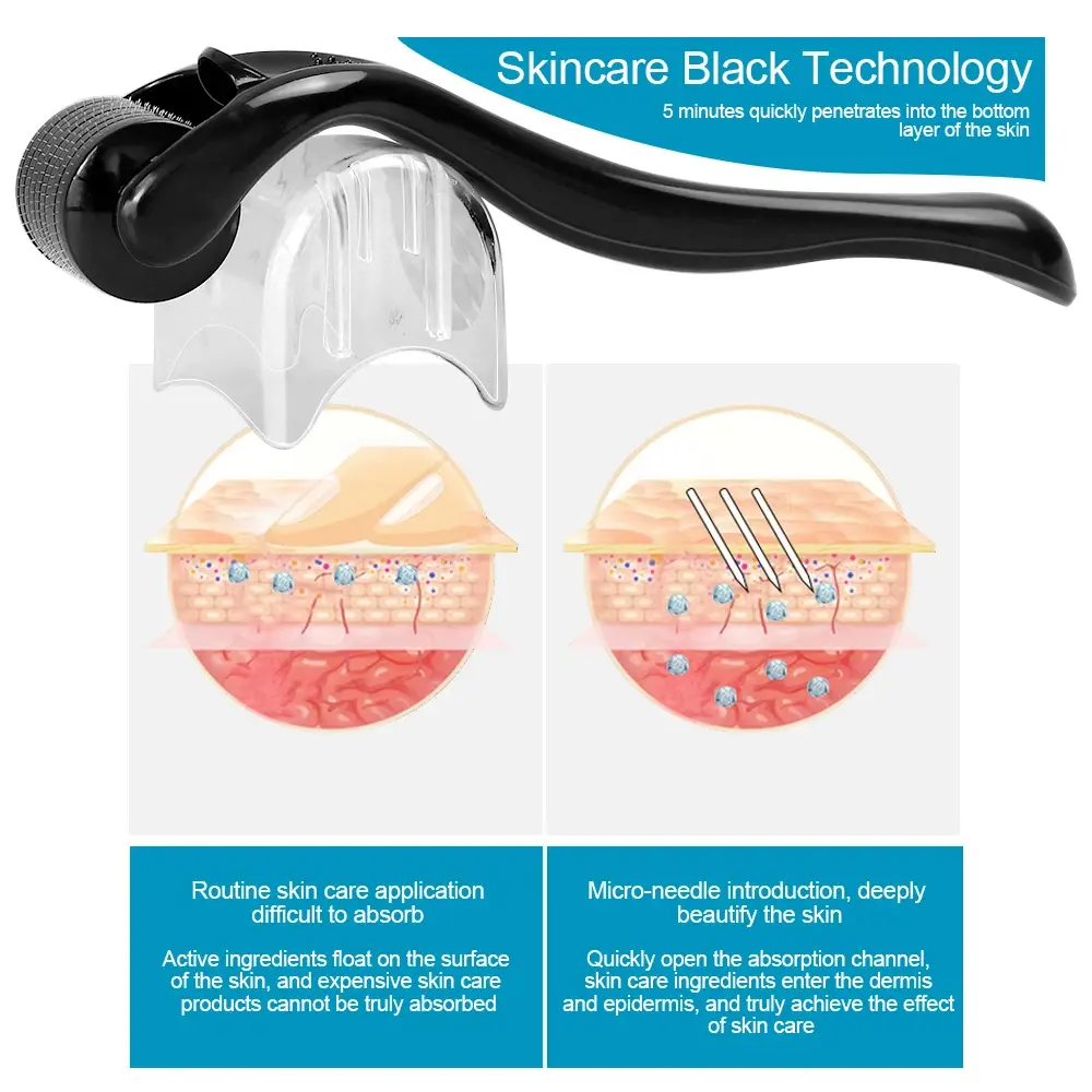 High Quality Micro Needle Titanium DRS 540 Dermaroller Skin Wrinkles Removal Facial Hair Regrowth Anti-Puffiness Derma Roller