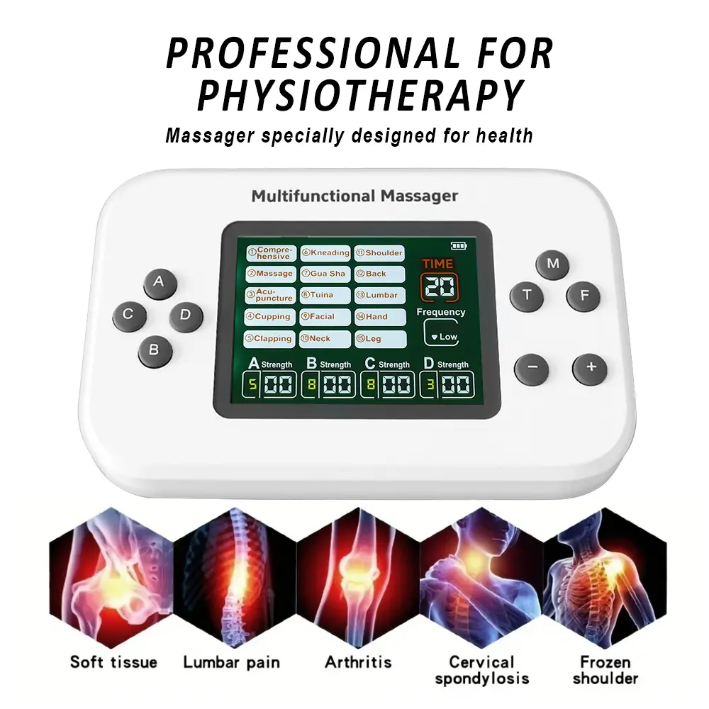 Physiotherapy Tens Muscle Stimulator Electric 15 Modes Ems Pulse Acupuncture Therapy Body Massage Microcurrent Slimming Machine