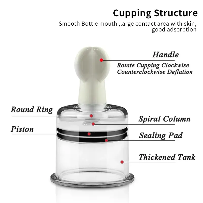 Vacuum Cupping Masssager Body Cup Facial Skin Lifting Cupping Therapy Massage for Face Anti Cellulite Nipple Sucker Enlarger