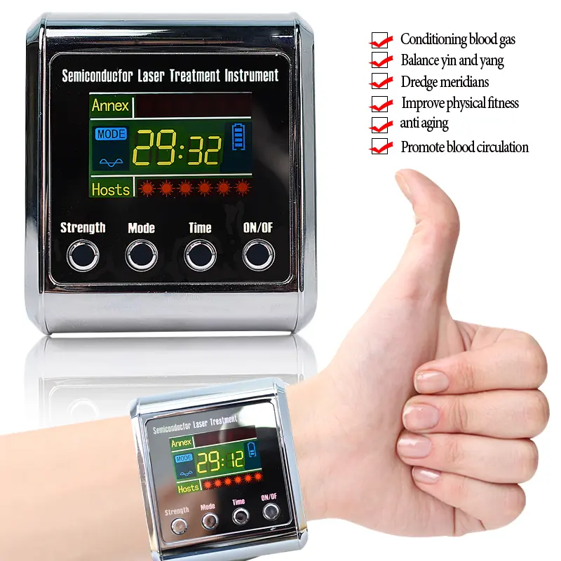 650nm Laser Therapy Device LLLT Hypertension Treatment Instrument Low-level Laser Physiotherapy Watch Diabetes Thrombosis Remove