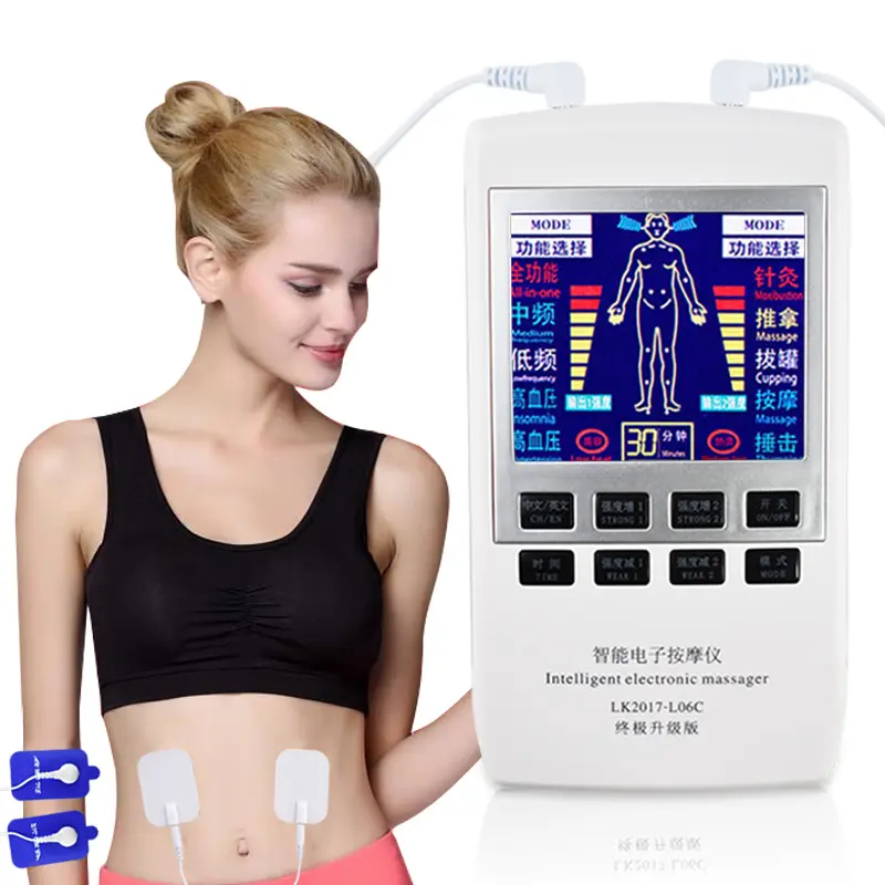 Electric Compex Tens Acupuncture EMS Pulse Muscle Stimulator Massager Low Frequency Physiotherapy Massage Body Pads Machine