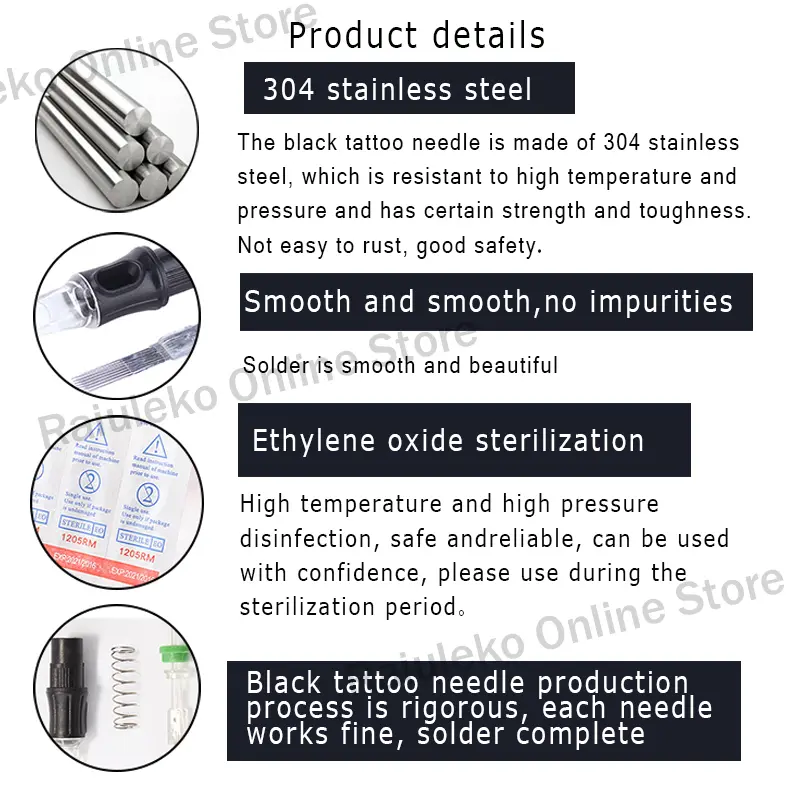 High Quality Tattoo Needles 50PCS Disposable Tattoo Needles RL Permanent Makeup Tattoo Eyebrow Lip Cartridge Needle Tattoo Pen