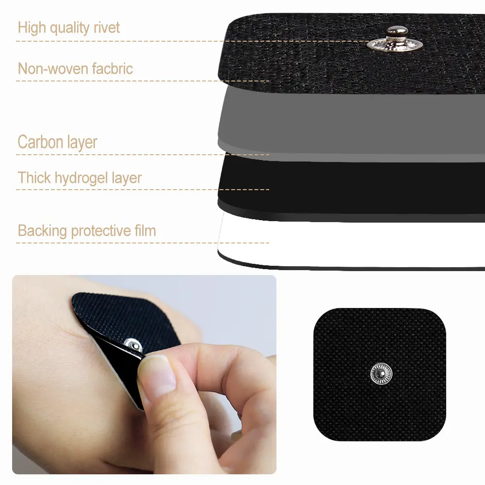 Physiotherapy Electrodes Pads Non-woven Fabric Adhesive Gel Replacement Patch for Tens Unit EMS Electric Muscle Stimulator Tool