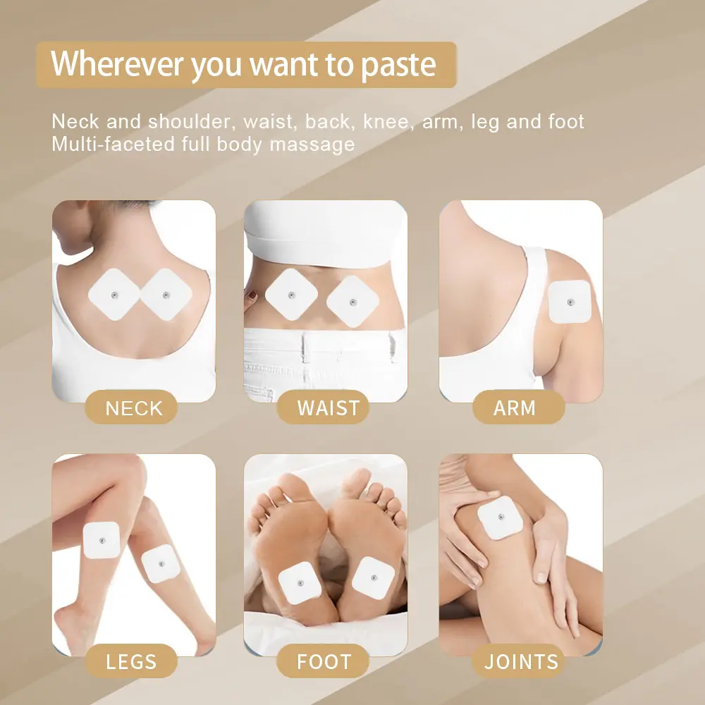 Physiotherapy Electrodes Pads Non-woven Fabric Adhesive Gel Replacement Patch for Tens Unit EMS Electric Muscle Stimulator Tool