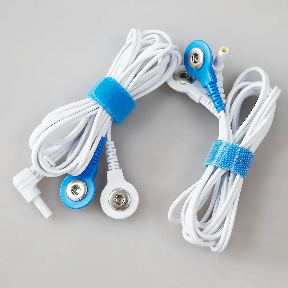 Electrode Lead Wires TENS Conductive Plug 2/3.5mm for Ems Massage Electrode Pad Standard Pin Digital Tens Machine Replacement